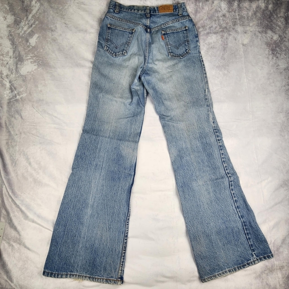 Levis Jeans Womens Size 26 Flare Leg Orange Tab Light Wash Blue Denim Pants - Picture 2 of 15